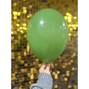 10 İç Mekan Dekorasyon Balonu Zeytin Yeşili - 100 Adet