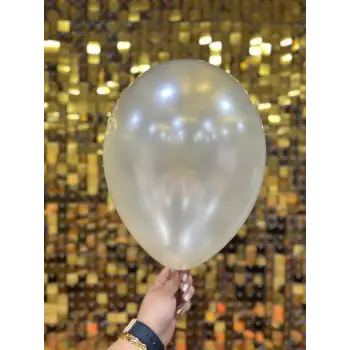 10 Metalik Dekorasyon Balonu Fil Dişi - 100 Adet