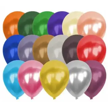 10 Metalik Dekorasyon Balonu Karışık - 100 Adet