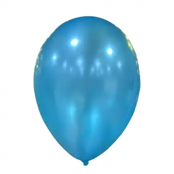 10 Metalik Dekorasyon Balonu Koyu Mavi - 100 Adet