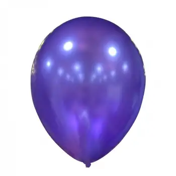 10 Metalik Dekorasyon Balonu Violet - 100 Adet