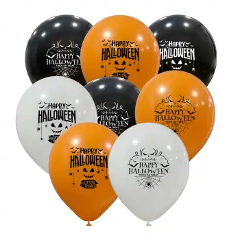 12 Hallowen Baskılı Balon 1+1