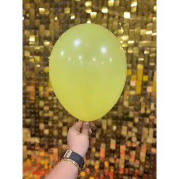 12 İç Mekan Dekorasyon Balonu Limon Sarısı - 100 Adet