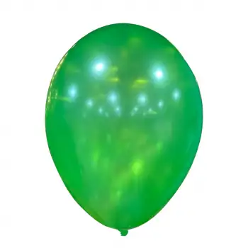12 Metalik Dekorasyon Balonu Açık Yeşil -100 Adet