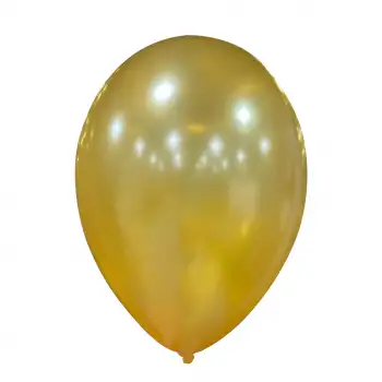 12 Metalik Dekorasyon Balonu Gold - 100 Adet