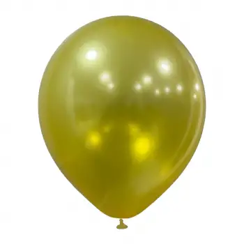 12 Metalik Dekorasyon Balonu Gold - 100 Adet