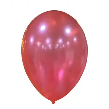 12 Metalik Dekorasyon Balonu Kırmızı - 100 Adet