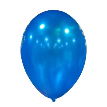 12 Metalik Dekorasyon Balonu Koyu Mavi - 100 Adet