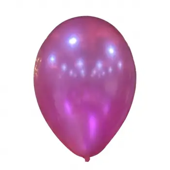 12 Metalik Dekorasyon Balonu Koyu Pembe - 100 Adet