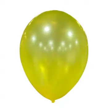12 Metalik Dekorasyon Balonu Sarı - 100 Adet