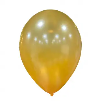 12 Metalik Dekorasyon Balonu Turuncu - 100 Adet