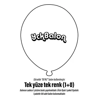 Tek Yüze Tek Renk Baskılı Balon 1+0