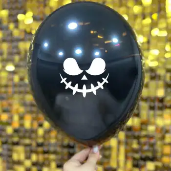 12 Hallowen Baskılı Balon 1+1