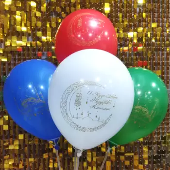 12” Ramazan Baskılı Balon 1+1 - 100 Adet