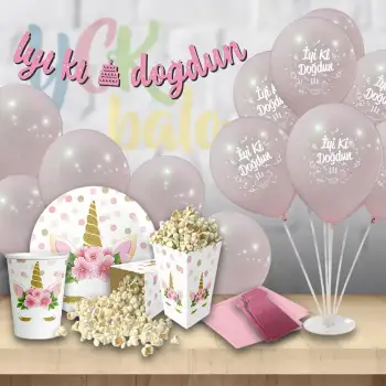 Doğum Günü Parti Seti Unicorn