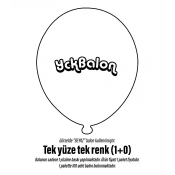 Tek Yüze Tek Renk Baskılı Balon 1+0