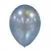 10 Metalik Dekorasyon Balonu Açık Mavi  - 100 Adet