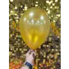 10 Metalik Dekorasyon Balonu Gold - 100 Adet