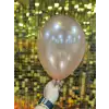 10 Metalik Dekorasyon Balonu Rose Gold - 100 Adet