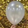 10 Metalik Dekorasyon Balonu Silver - 100 Adet