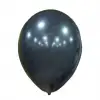 10 Metalik Dekorasyon Balonu Siyah - 100 Adet