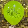 12 İş Makineleri Baskılı Balon 1+1 - 100 Adet