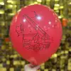 12 İş Makineleri Baskılı Balon 1+1 - 100 Adet