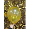 12 Metalik Dekorasyon Balonu Gold - 100 Adet