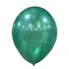12 Metalik Dekorasyon Balonu Koyu Yeşil - 100 Adet