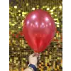 12 Metalik Dekorasyon Balonu Yakut Kırmızı  - 100 Adet