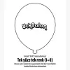 200 Adet Tek Yüze Tek Renk Baskılı Balon 1+0
