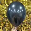 12 Metalik Dekorasyon Balonu Siyah - 100 Adet
