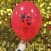 12 Atatürk Baskılı Balon Kırmızı -Beyaz 1+1 - 100 Adet