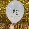 12 Atatürk Baskılı Balon Kırmızı -Beyaz 1+1 - 100 Adet