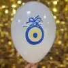 12 Nazar  Boncuk  Baskılı Balon Karışık  2+0 - 100 Adet