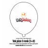 TEK YÜZE ÜÇ RENK BASKILI BALON 3+0