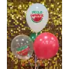 12 Hello Summer Hazır Baskılı Balon Karışık 3+0 - 100 Adet