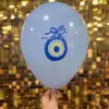 12 Nazar  Boncuk  Baskılı Balon Karışık  2+0 - 100 Adet