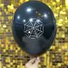 12 Örümcek Ağı Baskılı Balon 1+1 - 100 Adet