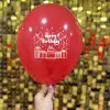 12 Happy Birthday Baskılı Balon Karışık 1+1 - 100 Adet