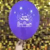 12 Happy Birthday Baskılı Balon Karışık 1+1 - 100 Adet