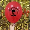 12 Atam İzindeyiz Baskılı Balon Kırmızı-Beyaz 1+1-100 Adet