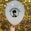 12 Atam İzindeyiz Baskılı Balon Kırmızı-Beyaz 1+1-100 Adet