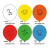 12 Hayvanlar Baskılı Balon 1+1 - 100 Adet
