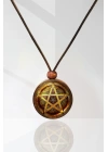 Pentagram Yıldız Ahşap Kolye N11.34591