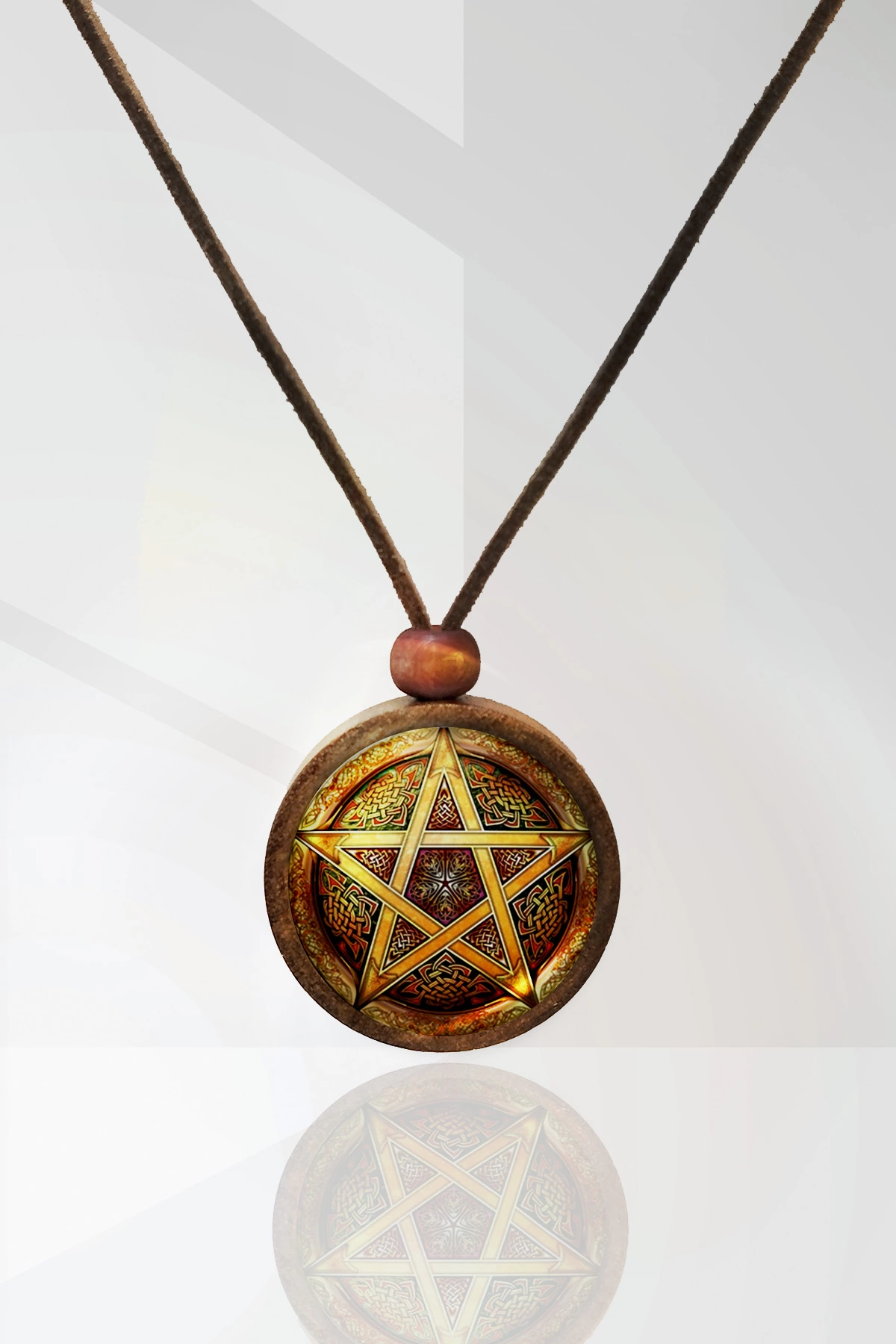 Pentagram Yıldız Ahşap Kolye