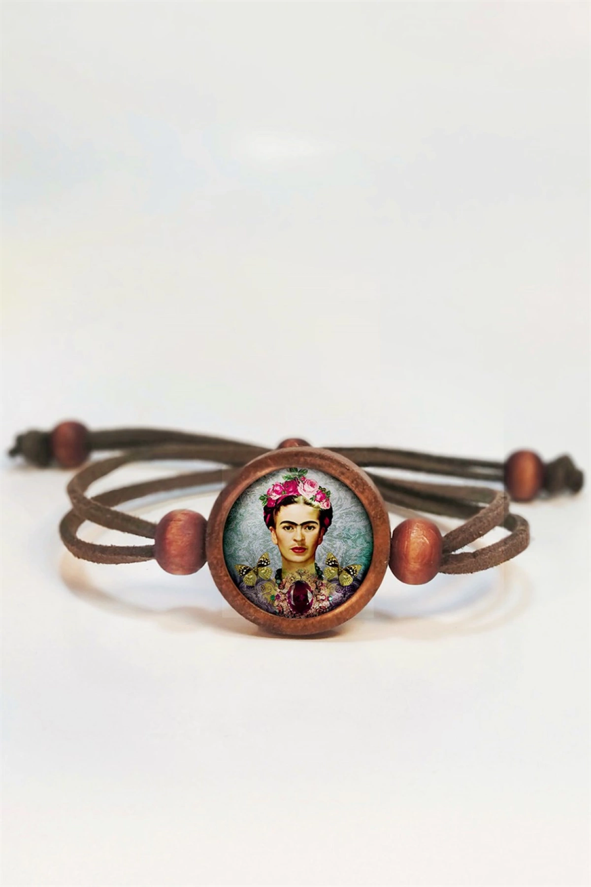 Tahtakolik Frida Kahlo Ahşap Bileklik Tek Ebat N11.55605