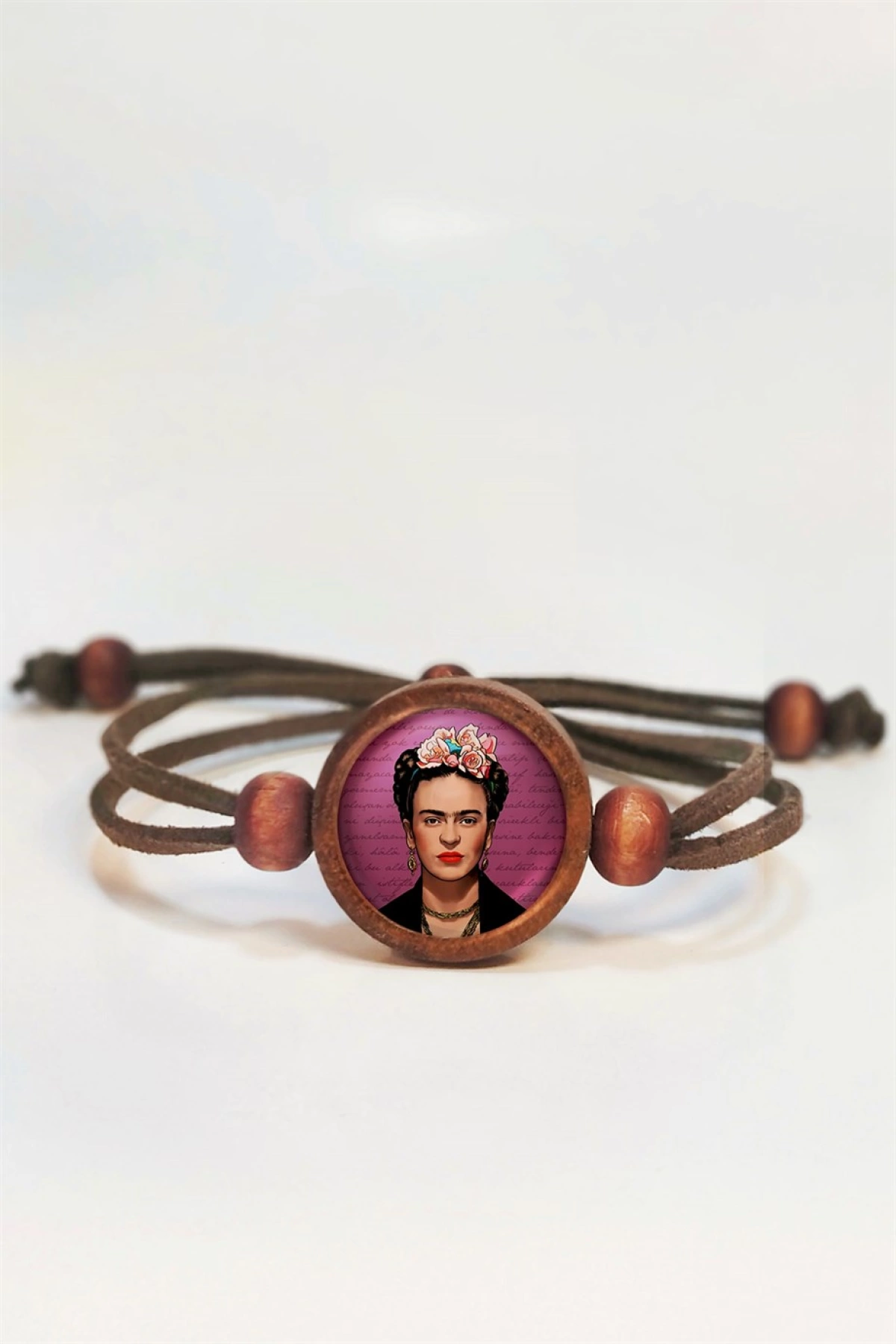 Tahtakolik Frida Kahlo Ahşap Bileklik Tek Ebat N11.55606