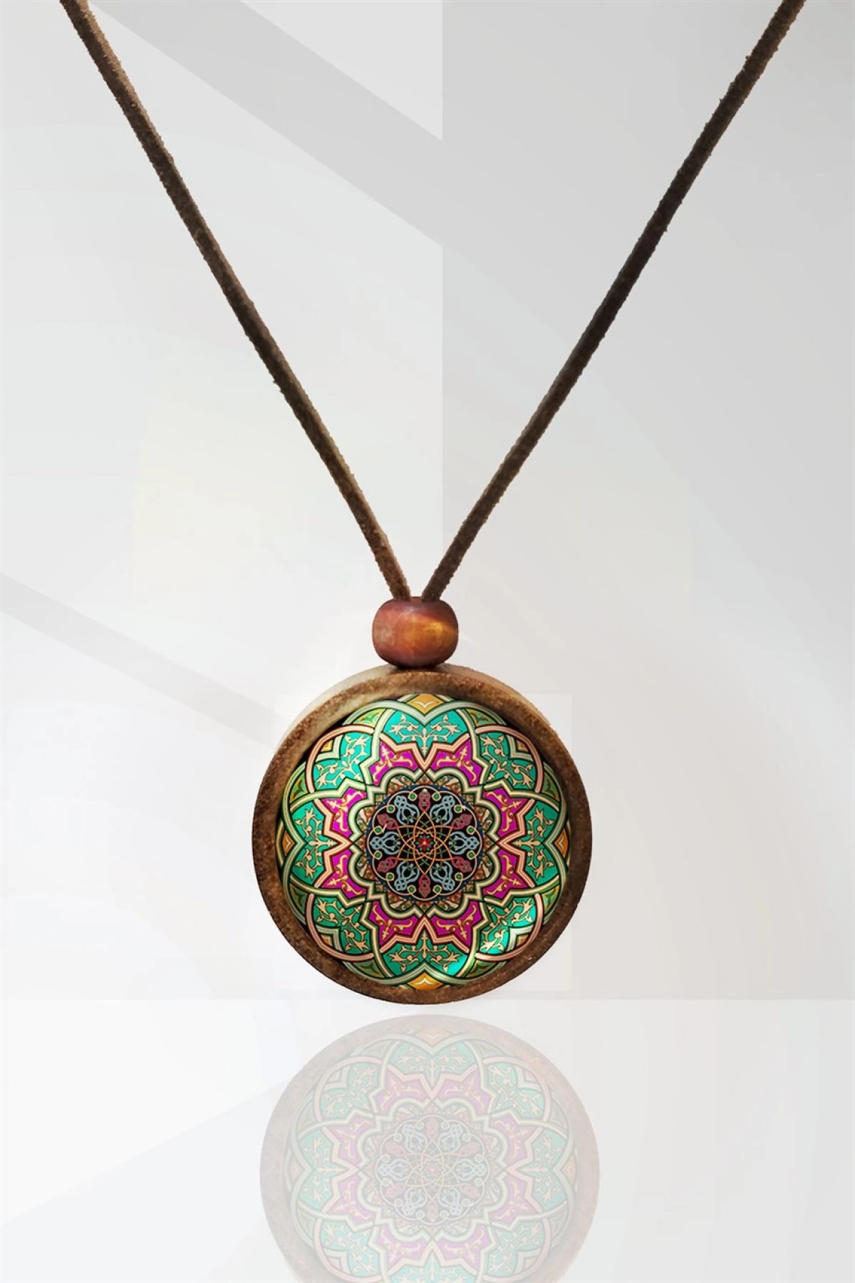 Mandala Ahşap Kolye N11.29012