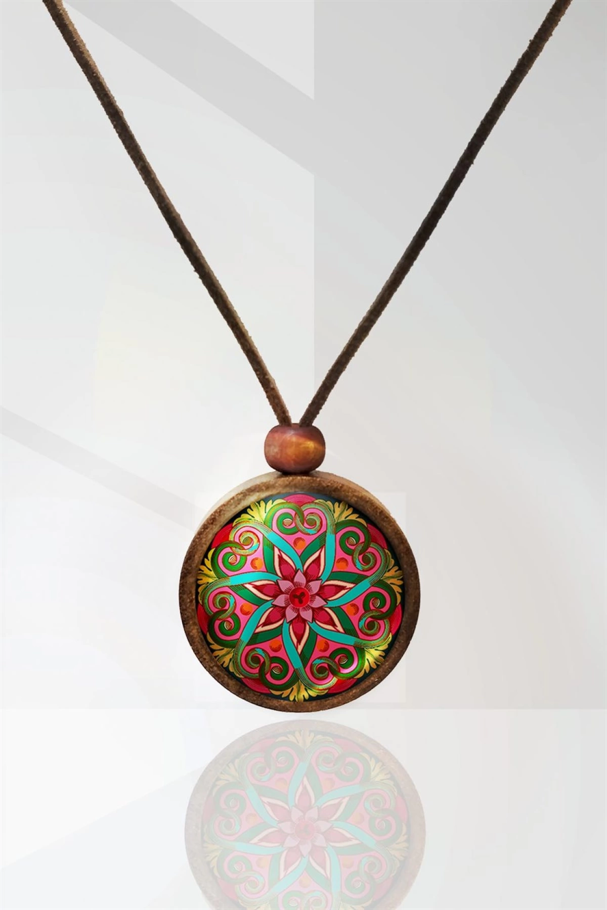 Mandala Ahşap Kolye N11.29015